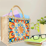 Generic 5D Diamond Art Painting Tote Bag Kit, DIY 5D Diamond Art Painting Handbag Kits, Diamond Art Painting Bag, (Single Side Dot Diamond) (#07-Mandala) WoodArtSupply