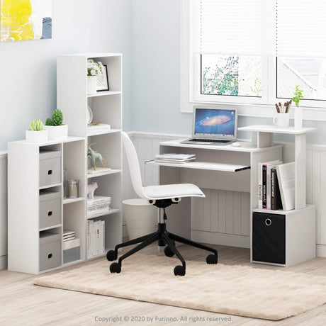 Furinno Luder Bookcase / Book / Storage , 5-Tier, White Furinno