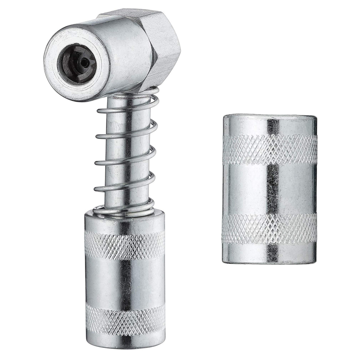 Slippery Pete 90 Degree Grease Coupler Snaps on to Grease Fittings in Tight Spaces Slippery Pete