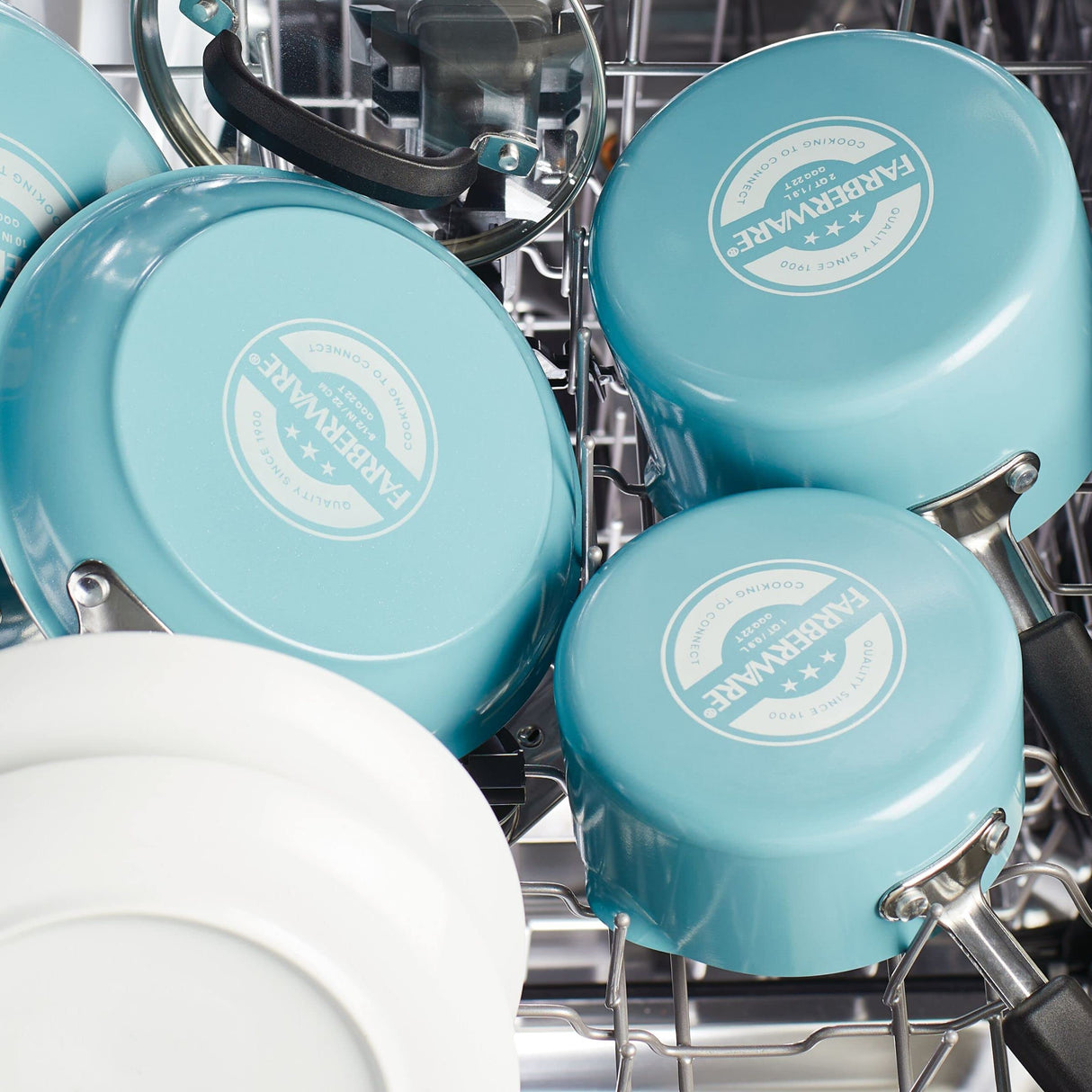 Farberware EcoAdvantage Ceramic Nonstick Griddle/Grill Pan, 11.25 Inch - Aqua Farberware