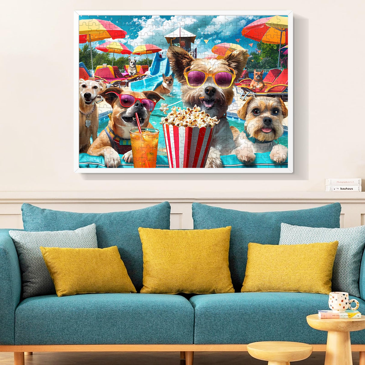 300 Piece Jigsaw Puzzle for Adults, Fun at The Amusement Park Dog Puzzles, Funny Puppy Jigsaw Puzzles, Animal Pet Lover Challenging Puzzles for Friends Family Activity Game Nights Gifts VOLUVOLU