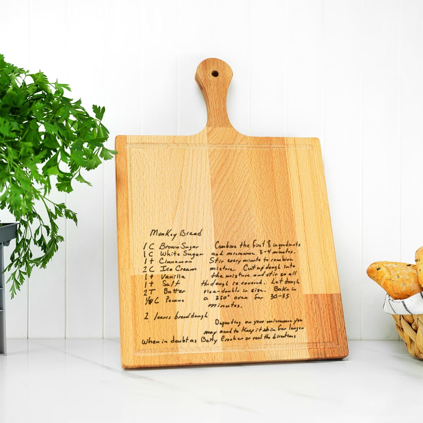 Custom Recipe Cutting Board, Personalized Mom Cutting Board, Engraved Recipe Wood Board, Mom Birthday Gift, Mothers Day Gift Idea, Customized Mom - WoodArtSupply