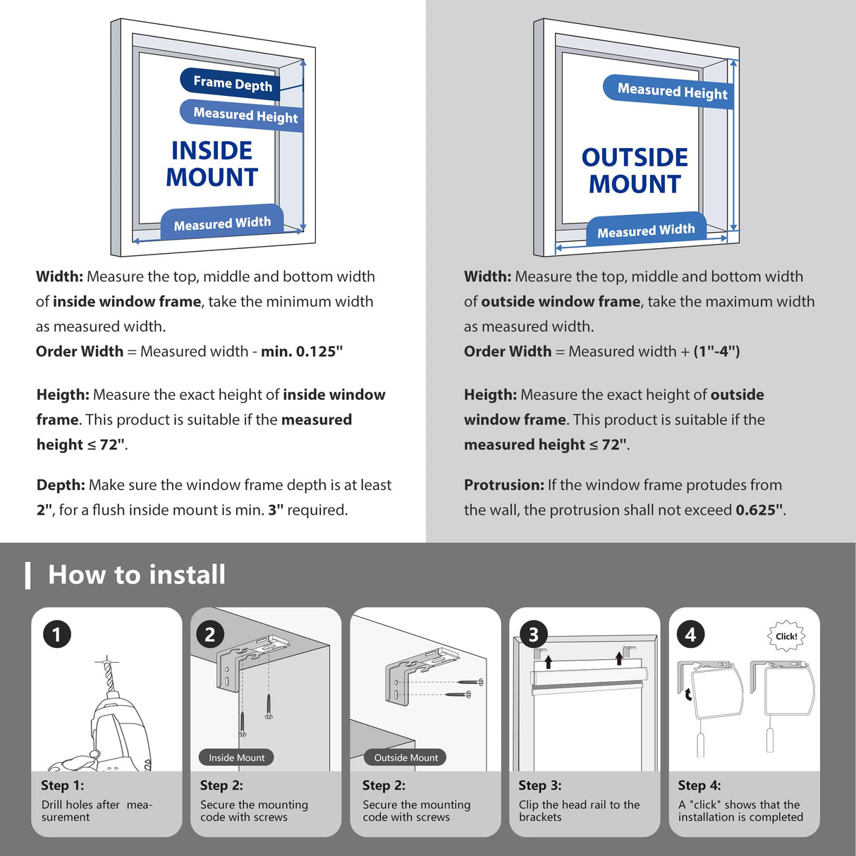 LazBlinds Cordless Roller Shades, Free-Stop Blackout Roller Blinds with Cassette Valance, Thermal Insulated UV Protection Waterproof, Roll Up Blinds for Windows, 30'' W x 72'' H, Black LazBlinds