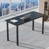 Okeysen Conference Room Table 2 Pack, Modern Meeting Table with Metal Frame, Seminar Desk for Boardroom, Meeting Room, Office, Classroom 55.12"x23.62"x29.53", Black Okeysen