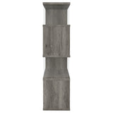 Coaster Home Furnishings Emelle 4-Shelf Bookcase with Glass Panels Grey Driftwood Coaster Home Furnishings