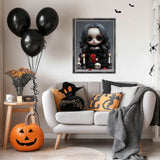 DOMROM Gothic Diamond Painting Kits for Adults, 5D Diamond Art Kits for Beginners, DIY Dark Round Full Diamond Gemstone Art Rhinestone Painting for Wall Decoration 12x16inch DOMROM