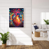 DIY Heart Diamond Art Kits for Adults, 5D Diamond Painting for Beginners, Diamond Dot, Small Gem Painting Kit, Dimond Art Paintings Kit, Crafts for Adults, Crystal Art, Home Wall Decor 12x16inch Rekxtmo