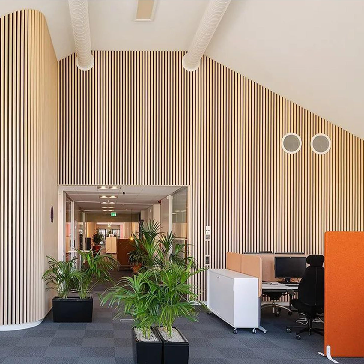 eazart Acoustic Wood Veneer Slat Wall Panels for Interior Wall and Ceilings Decor | Sound-Absorbing Felt Board | 3D Sound Proof Decorative Panels | 94.49” x 23.62” Each Box | 2 Pack | Natural Oak eazart