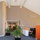 eazart Acoustic Wood Veneer Slat Wall Panels for Interior Wall and Ceilings Decor | Sound-Absorbing Felt Board | 3D Sound Proof Decorative Panels | 94.49” x 23.62” Each Box | 2 Pack | Natural Oak eazart