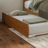 AFI Mission King Solid Wood Platform Bed with Footboard & Twin XL Trundle in Light Toffee AFI