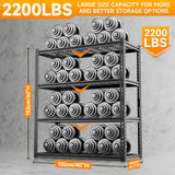 cynnda 4-Tier 40" W X 20" D X 60" H Garage Storage Shelves 2200LBS Garage Shelving Heavy Duty Adjustable Units Rack Metal Utility Shelf(Black) cynnda