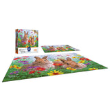 RoseArt - Abraham Hunter - Summertime Bunnies - 300 Piece Jigsaw Puzzle for Adults RoseArt