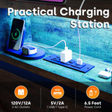 Incyneva Farmhouse Full Bed Frame with Bookcase Storage Headboard, Charging Station, LED Light and 2 Storage Drawers, Noise Free, No Box Spring Needed, Brown Incyneva