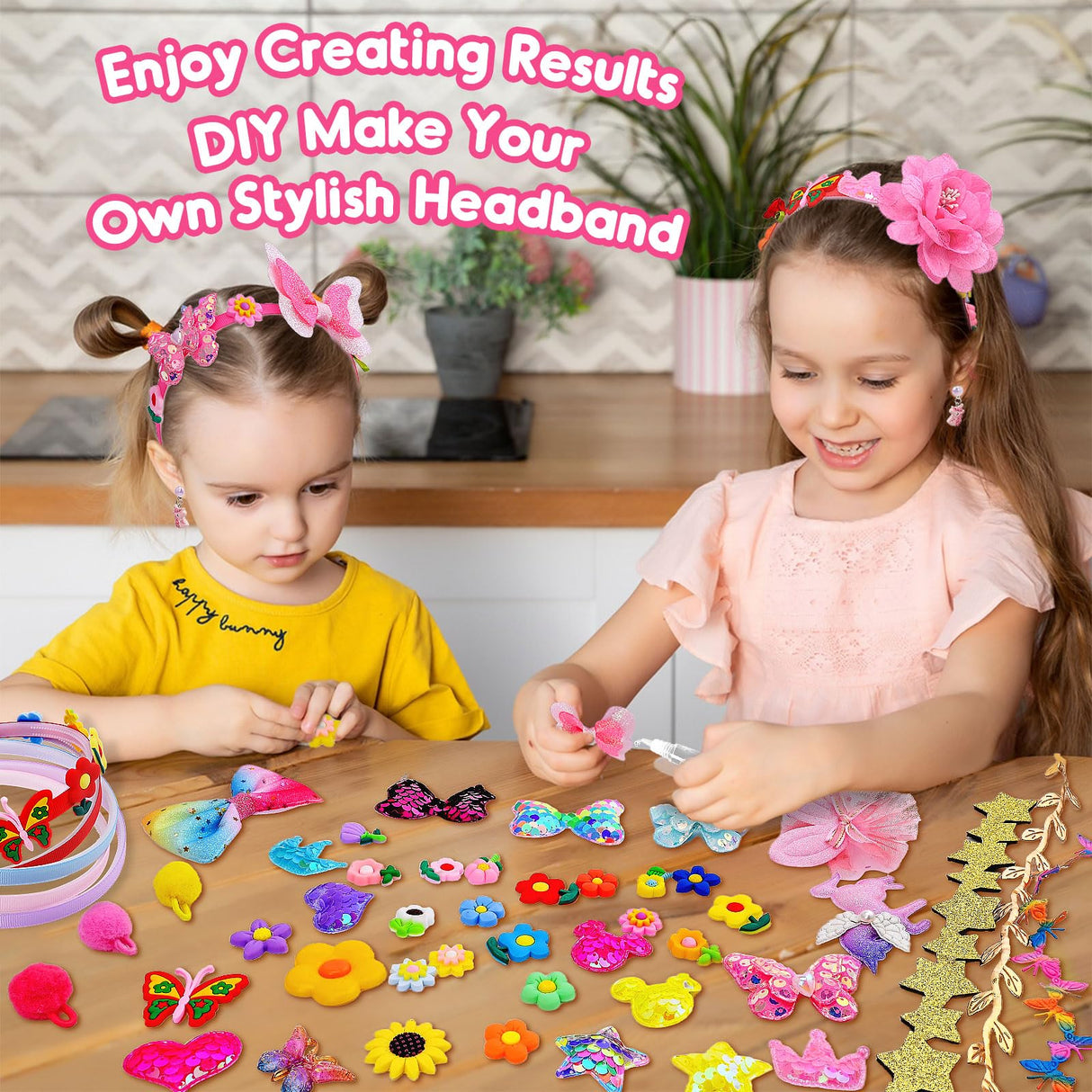 SUYUKI DIY Hair Accessories Kit - Make Your Own Fashion Headbands for Kids 4-12 SUYUKI
