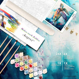 Paint by Number for Adults Canvas Sea Turtle - Painting by Numbers Adults' Beginner Craft Kits with 4 Brushes and Acrylic Paint(16X20 Inch) Aapxi