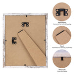 PETAFLOP Wooden 8x10 Picture Frame Set of 18, White Distressed Photo Frames Fits 8 by 10 for Wall or Tabletop Display PETAFLOP