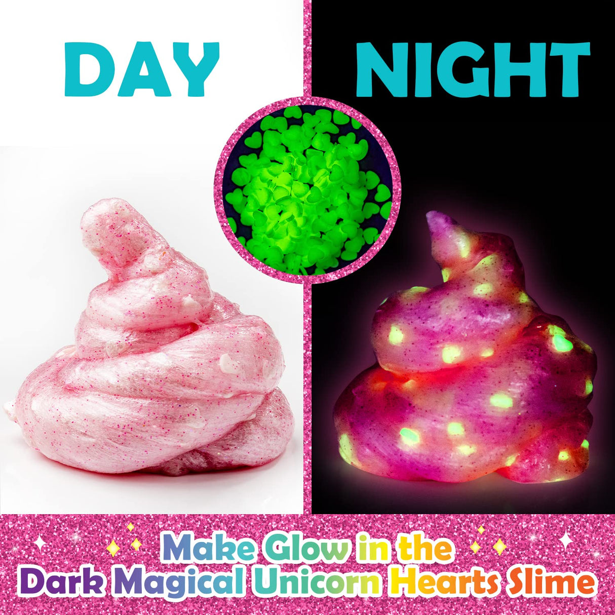 Original Stationery Unicorn Slime Kit for Girls 7 & Up – Create Amazing Glow in The Dark Slime for Kids, Kit Girl Unicorn Stationery Toy Glow Dark. Original Stationery