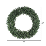 Vickerman 60" Unlit Douglas Fir Artificial Christmas Wreath with 900 PVC Tips - Outdoor Christmas Wreath - Traditional Green PVC Tips - Customize with Lights, Ornaments, Ribbons - 60" Diameter Vickerman