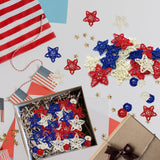 OZIO-US 24 Pcs 4th of July Star Rattan Balls Decoration, Red Blue White Stars for 4th of July Independence Day Home Decor DIY Vase Bowl Filler Ornament Table Decoration OZIO-US