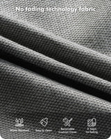 CAODOC 3-Piece Swivel Rocking Rattan Chair Outdoor, Patio Bistro Furniture Conversation Set, Wicker Chair with Coffee Table Dark Gray CAODOC