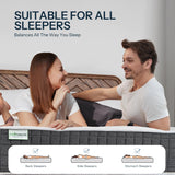 Hybrid Queen Mattress 10 Inch – Pressure Relief Made in USA Queen Bed Mattress in a Box with Pocketed Coils, Reinforced Edge Support, Medium Feel, CertiPUR-US Certified, Bed in a Box, CE-10-Q Life Balance