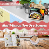 Funistree Kitchen Conversion Chart Cookbook Stand, Sturdy Wood Cook Book Holder, Recipe Cookbook Holder Stand with Kitchen Counters, Kitchen Baking Gifts for Women, Accessiores for Holding Cookbook Funistree