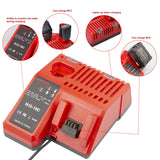 Replacement Charger for Milwaukee M12 & for M18 Rapid Charger for Milwaukee 12V-18V XC Lithium-Ion Tools Battery Power Charger Futurebatt