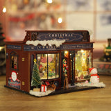 fifijoy Christmas Miniature Dollhouse Kit, DIY Dollhouse Miniature House Kit for Adults, Tiny House Kits Mini Model Building Sets with Music (Christmas Wonderland) fifijoy