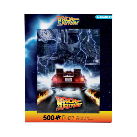 AQUARIUS Back to The Future (500 Piece Jigsaw Puzzle) - Glare Free - Precision Fit - Officially Licensed BTTF Merchandise & Collectibles - 14x19 Inches AQUARIUS