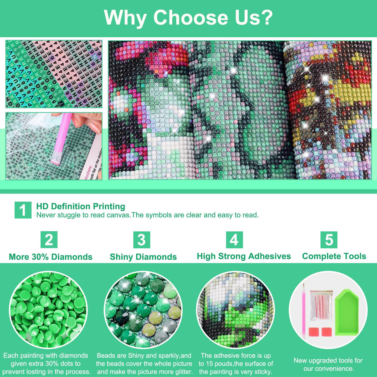 HEIBAGO Flamingo Diamond Art Kits for Adults, 5D Full Drill Round Bird Painting Gems with Beach Diamond Painting, Diamond Dots Perfect for Home Wall Decor 12x16inch HEIBAGO