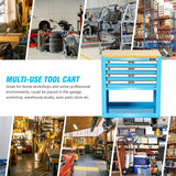 DNA MOTORING 30" W X 37" H X 18" D Large Capacity 4-Drawer Chest Rolling Tool Cart Locking Swivel Cabinet with Keys, Blue, TOOLS-00484 DNA MOTORING