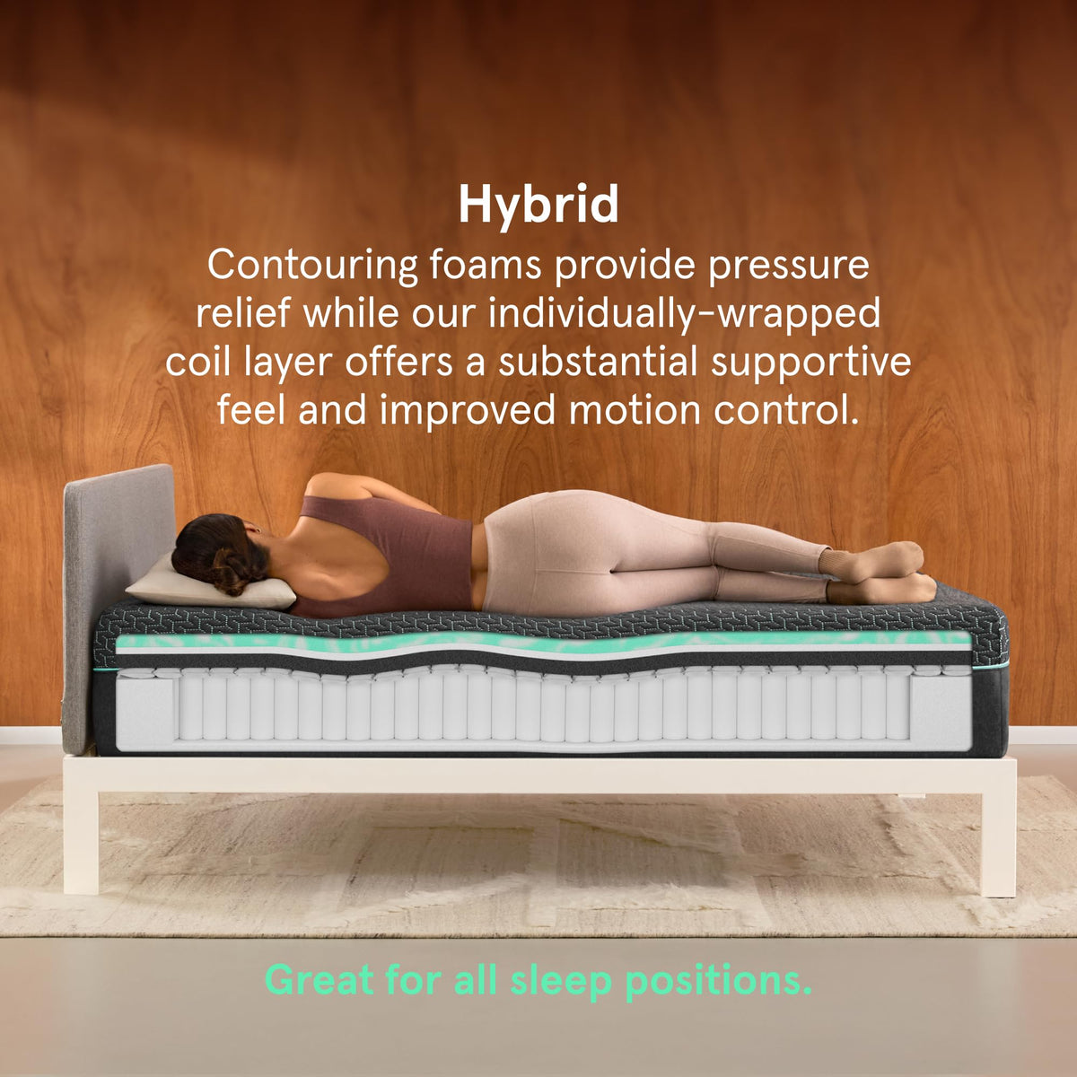 Tuft & Needle Mint Hybrid Medium Plush King Size Mattress in a Box, Cooling Adaptive Foam, Individually-Wrapped Coils, 100 Night Trial, Fiberglass Free, CertiPUR-US, 10-Year Limited Warranty Tuft & Needle