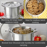 IMUSA USA 28Qt Aluminum Steamer with Lid, 28-Quart, Silver Imusa