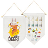 Beclumas 2 Pack Sublimation Blanks Pin Display Banner Enamel Pin Wall Display Banner Pin Display Pennant Wall Hanging Brooch Jewelry Storage Case Blank Hanging Flag Banner for Room Decor Beclumas