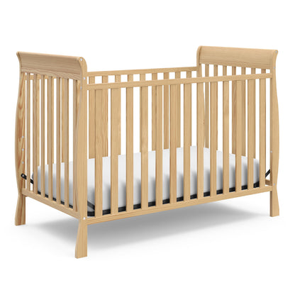 Storkcraft Convertible Crib - GREENGUARD Gold, Converts to Toddler Bed & Daybed, Fits Standard Mattress, Sleigh Design - WoodArtSupply