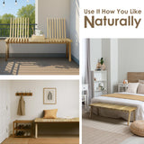 Melino Wooden Convertible Bench Picnic Table, Outdoor Bench Wood, FSC Certified Acacia, 500Lbs Weight Capacity, Park Bench for Outdoors, Porch, Balcony - Large Size Melino