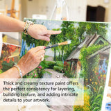 ABEIER Large Bulk Acrylic Paint Set, 15 Colors (473 ml/16 fl oz), Matte Finish, Rich Pigments, Non-Toxic Paints for Painting on Canvas Crafts Wood Ceramic, Ideal for Beginners and Students ABEIER