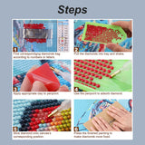 Stalente Diamond Painting Kits for Adults, Rose Flower Round Full Drill Diamond Art Kits, 5D DIY Paint with Diamonds Crafts for Home Wall Decoration Gifts 12×16 Inch, Butterfly Stalente