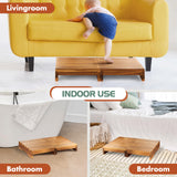 FANATU Wooden Platform Step Stool, 24.7" Step Platform for Adults & Elderly - Durable Mobility Stepping and Stair Assist Indoor & Outdoor, Heavy Duty/Non-Slip Step Stool for Handicap, Bedroom, Kitchen FANATU