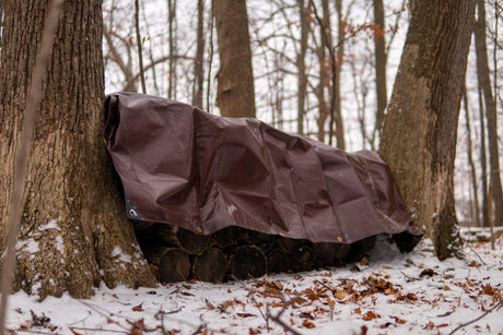 WHITEDUCK Super Heavy Duty Poly Tarp Cover 16 Mil & 10 Mil with Grommets and Reinforced Edges (Brown, White & Silver Black) (Brown- 16 Mil, 20' x 40') WHITEDUCK