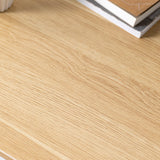 ZINUS Jennifer 63 Inch White Frame Desk, Computer Workstation, Office Desk, Easy Assembly, Natural Zinus