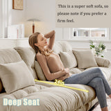 YESER Modular Sectional Sofa, L Shaped Couch with Ottoman, 2 Seater Cloud Couch Small Couches for Small Spaces, Modern Deep Seat Sofa Living Room Oversized Loveseat W/Bolster Armrests 4 Pillows YESER