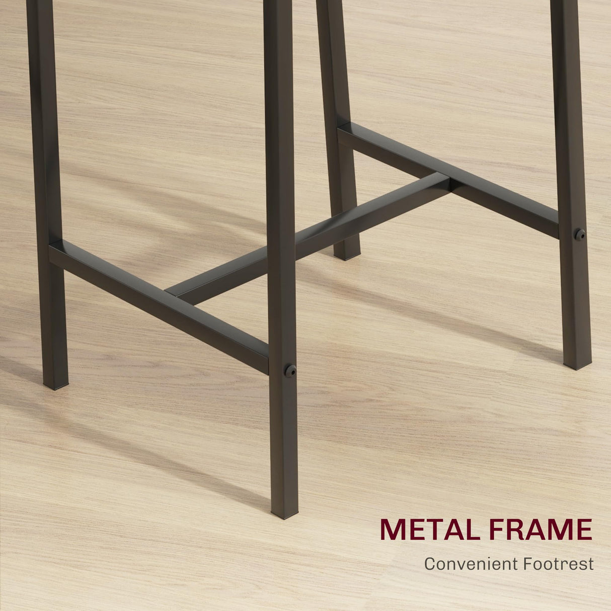 HOMCOM 3 Piece Bar Table and Chairs, Industrial Dining Table Set for 2, Counter Height Kitchen Table with Bar Stools, Breakfast Table Set for 2 for Small Space, Oak HOMCOM