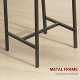 HOMCOM 3 Piece Bar Table and Chairs, Industrial Dining Table Set for 2, Counter Height Kitchen Table with Bar Stools, Breakfast Table Set for 2 for Small Space, Oak HOMCOM