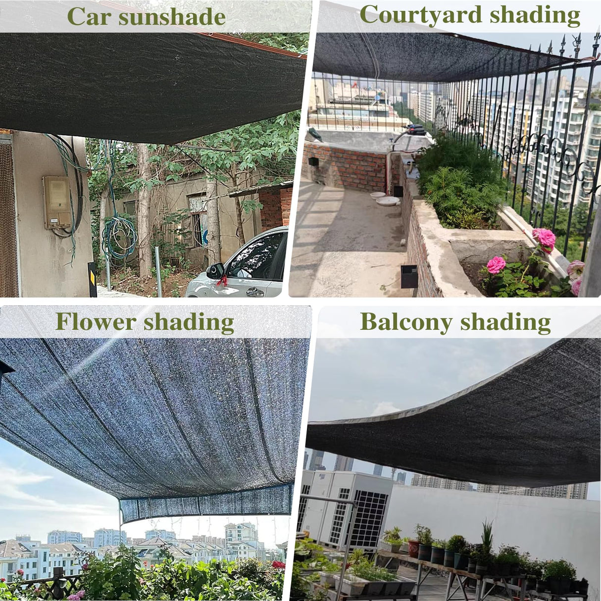 Shade Cloth，70% Garden Sun Shade Cloth Mesh Tarp，10 x 20 FT Black Sun Shade Net, pergola Shade Cover with Grommets，for Outdoor Sun Shade Cover，Plant Cover Patio Canopy ，Greenhouse WFAUIBR