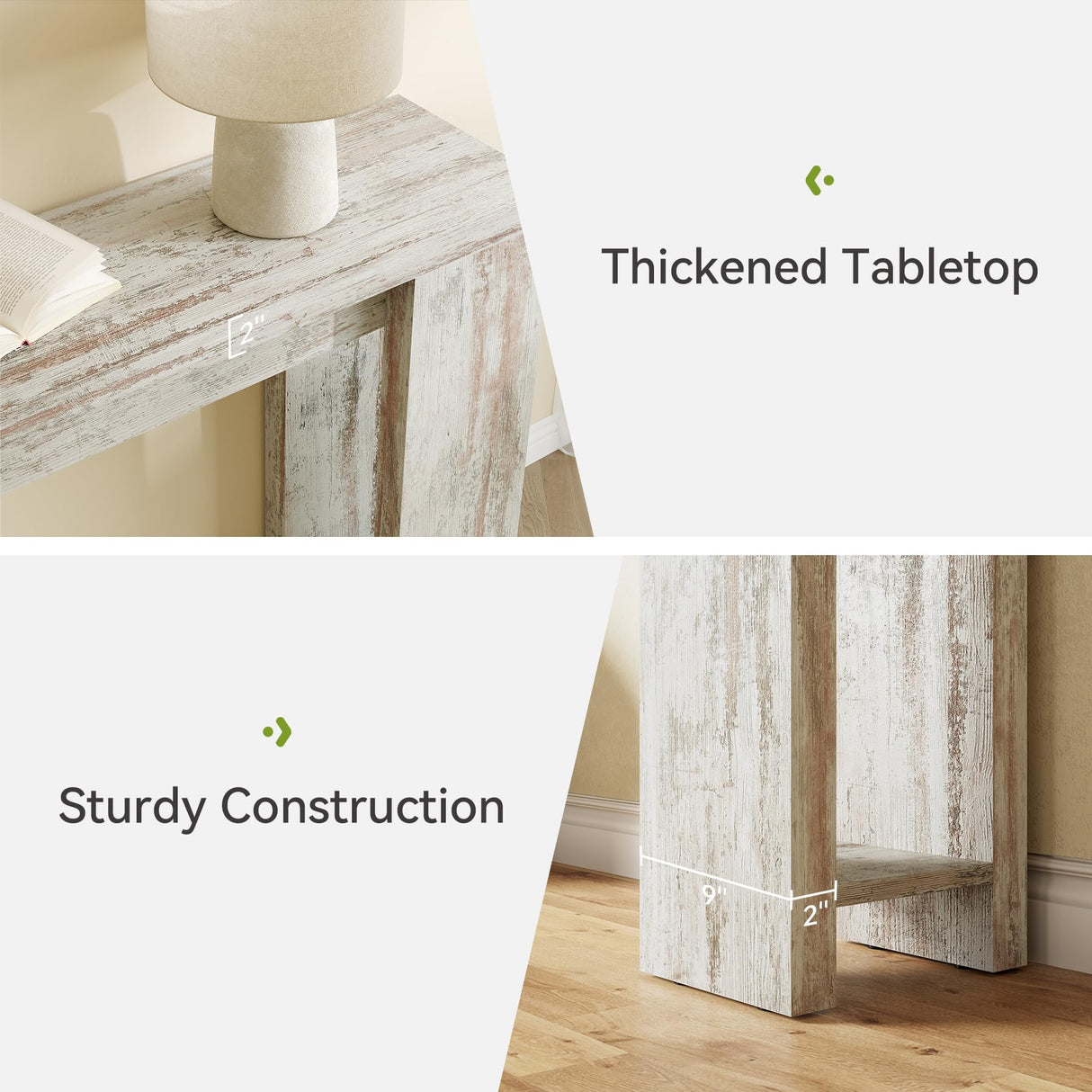 LITTLE TREE 70.9-Inch Entryway Table, Long Narrow Farmhouse Sofa Console Table for Living Room, Hallway LITTLE TREE