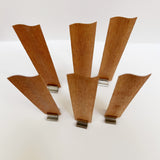 GDJIEDE 20PCS 0.79 inch Width by 4.72 inch Height Wavy Wood Wick+Metal Base for DIY Candle Making Smokeless Wooden Candle Wick WoodArtSupply