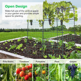 VIVOSUN 7Ft. Arch Trellis for Climbing Plants, 7 x 6 x 7ft Tall Metal Tunnel Trellis, Lightweight Metal Plant Support Archway with Nylon Netting for Climbing Vine, Vegetables, Fruits, Flowers, Black VIVOSUN