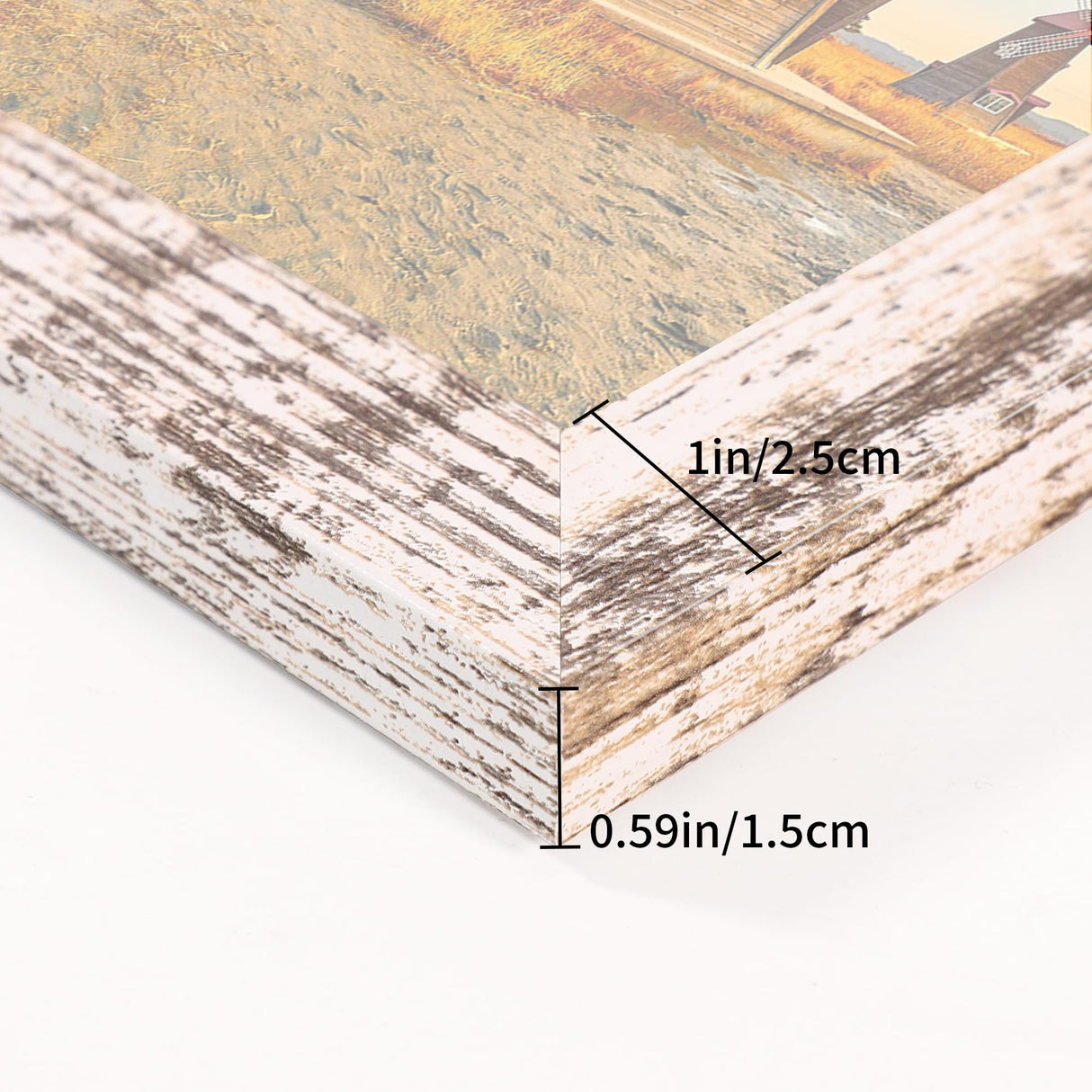 ccdcc 4x6 Collage Picture Frames Set of 2, Rustic Wooden Real Glass Vertical Hanging 3 Opening 4 by 6 Photo Frame, Distressed White ccdcc