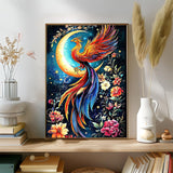 Genius maker Phoenix Diamond Painting Kits for Adults, 5D Moon Diamond Art Kits for Beginners DIY Full Drill Diamonds Painting Pictures, Diamond Gem Art Painting DIY Crafts Kit Decor 12x16inch Genius maker